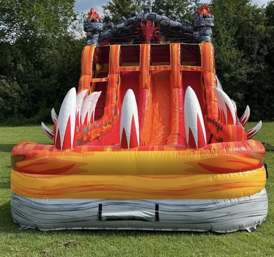 20ft Demon triple lane water slide